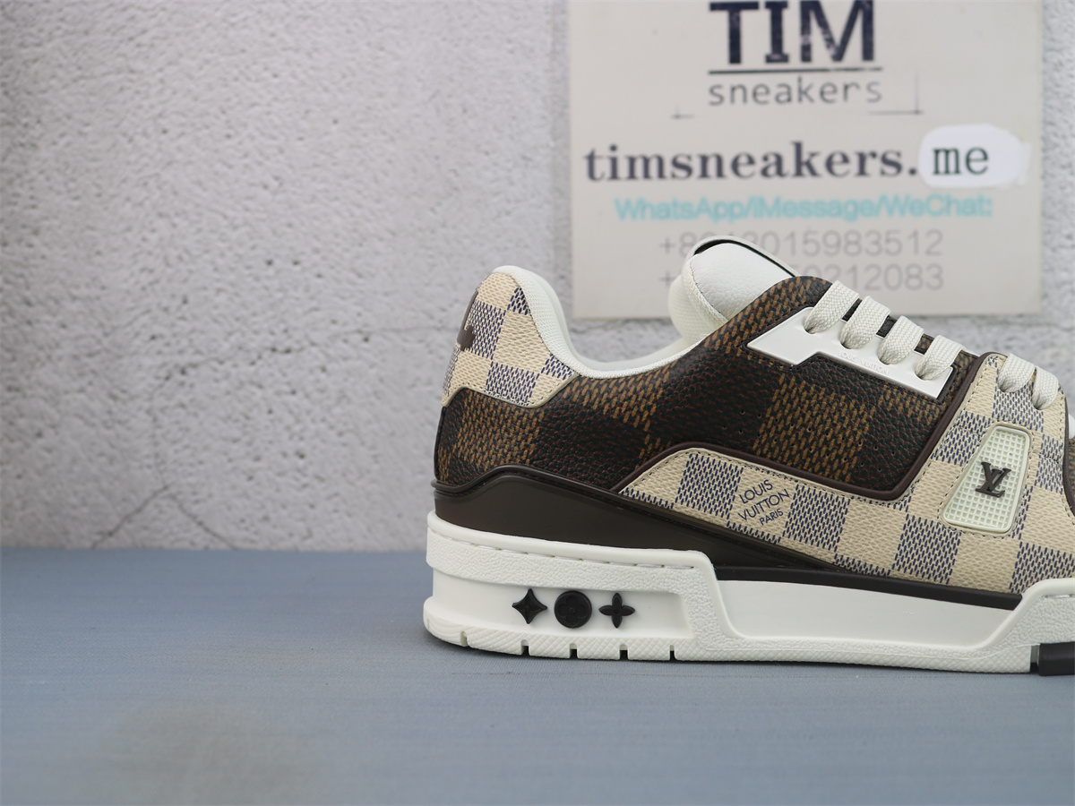 LV Trainer Sneaker #54 Coffee Old Plaid